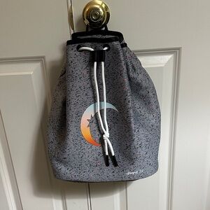 Summit ‘22 Gray drawstring Backpack with Moon Design